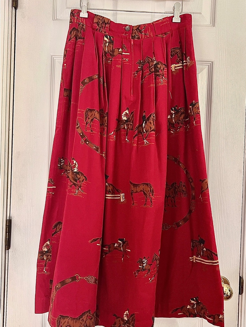 Vintage Ralph Lauren Equestrian Print Skirt - Picture 2 of 4